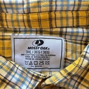 Men's Flannel Shirt Yellow Plaid 3XL NWT Big & Tall